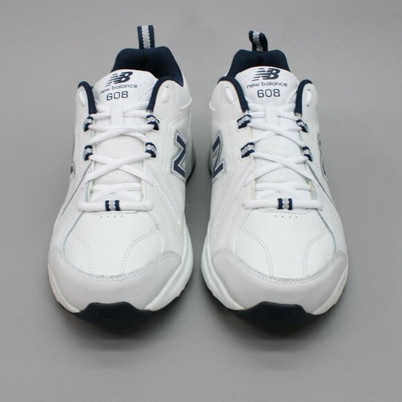New Balance Mens 10.5 2E Wide 608 v5 White Blue Training Shoes Sneakers MX608WN5 - Picture 5 of 12